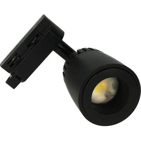 Faro Lampada Led A Binario 10W Bianco Neutro Angolo Luce Regolabile Da 24 a 60 Gradi Corpo Carcassa Nero