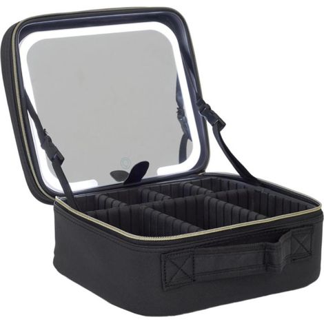 Vanity avec Miroir LED "Modulable" 26cm Noir (1/5)