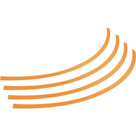 Rim-Stickers, profili adesivi ruota - Taglia 1 - Arancio (1/2)