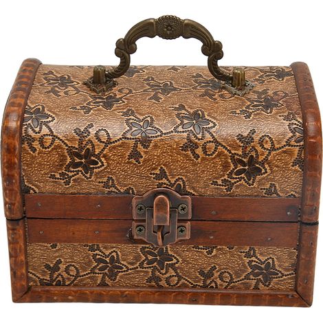 Coffret de rangement vintage en bois, écrin à bijoux raffiné, objet de décoration, 6300 grammes, 01GK02 (1/5)