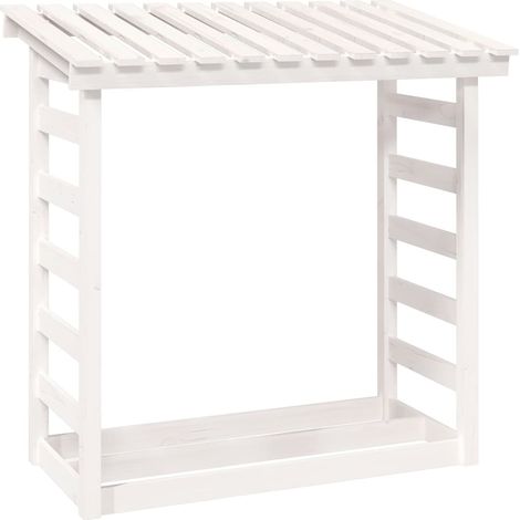 Maison Exclusive - Leñero de madera maciza de pino blanco 108x64, (1/5)