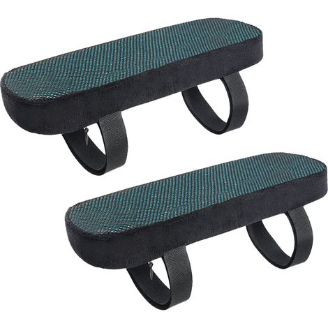 Coussin Gel Rafraîchissant Pour Accoudoir De Chaise - Mousse À Mémoire De Forme Et Tissu Respirant - Pour Chaise De Bureau Et De Jeu - Lot De 2 (1/5)