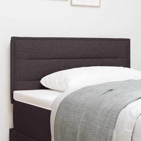 LED Kopfteil mit LED-Lichtleisten Dunkelbraun 80 cm Stoff (1/5)