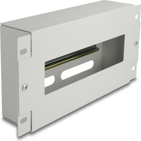 DELOCK 10 BARRE DE DISJONCTEUR AVEC COUVERCLE ET RAIL DE CHAPEAU 3 HE MÉTAL GRIS 67319