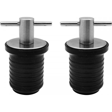2PCS Bouchon de Vidange de Bateau, 23mm Bouchon de Vidange en Acier Inoxydable avec Accessoires de Bateau à Poignée en T pour Bateau Marin (1/5)