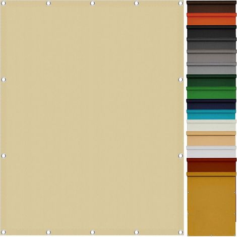 1 Voile d'ombrage,Rectangulaire,Imperméable,Protection UV 98%,Polyester,Terrasse Jardin Balcon