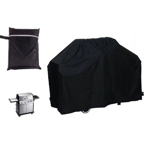 Telo di copertura per barbecue 170 x 61 x 117 cm, copertura per barbecue, copertura protettiva per barbecue, copertura per barbecue a gas, tessuto Oxford, copertura antipolvere per barbecue, cappa per (1/5)