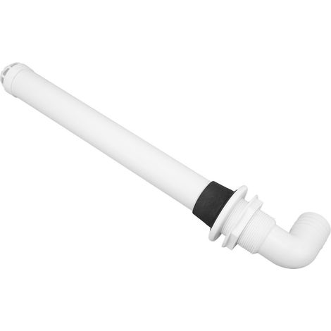 Tuyau de trop-plein robuste et flexible blanc, débit d'eau stable, universel pour cabine de yacht, salle de bain et camping-car. (1/5)