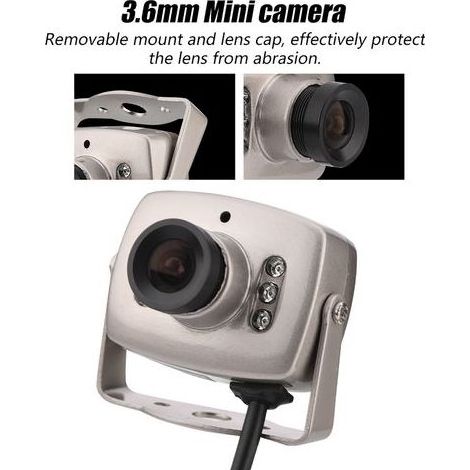 Mini caméra de sécurité CCTV filaire CMOS 6 LED avec vision nocturne, caméra vidéo numérique NTSC (1/5)