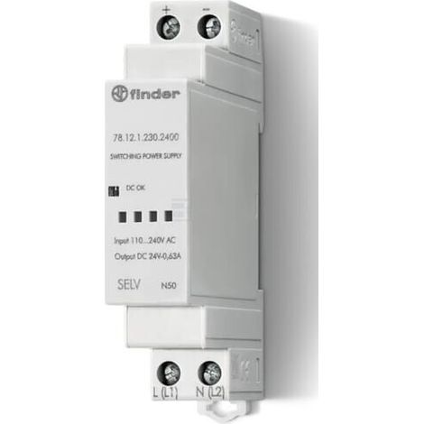 Finder 78.12.1.230.2482 fuente de alimentación para carril DIN 12 W 24 V