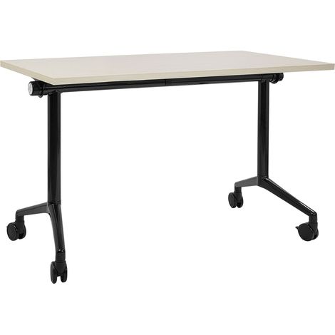 Zusammenklappbarer Schreibtisch CAVI Hellbraun 120 cm 60 cm mit Rädern
