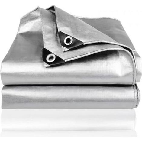 Tear-proof protective tarpaulin 2m x 4m – Waterproof polyethylene – Reinforced aluminum eyelets – Protection against bad weather (1/5)