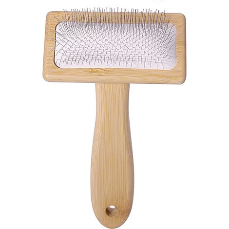 Cepillo Para Perros Y Gatos - Mango De Madera Ergonómico - Púas De Acero Inoxidable - Para Nudos Y Subpelo - Cepillo Para Pelaje Corto Y Largo - Unidad (1/5)