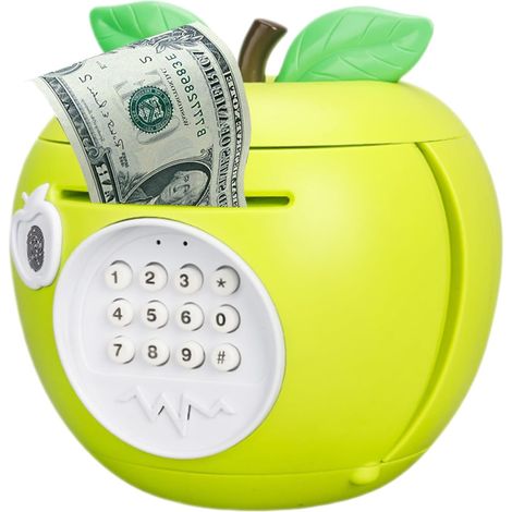 Tirelire électronique en forme de fruit pour enfants, coffre-fort avec mot de passe Tirelire sécurisée pour enfants, pour l'école, un anniversaire, une chambre d'enfant, un salon, une table de (1/5)
