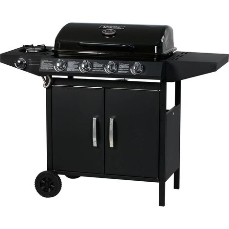 Barbecue gas "Festa 5" - 5 fuochi di cui 1 laterale - 12,9 Kw- Nero