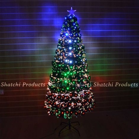 5ft 150cm LED Fibre Optic Christmas Tree Xmas Home Decor Decorations (1/5)