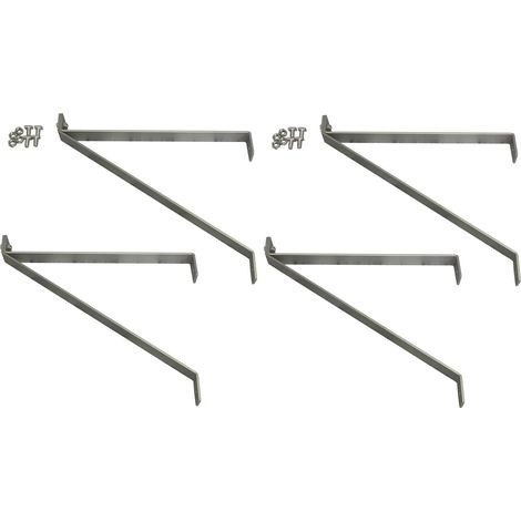 Pack of 4 Aluminium Greenhouse Shelving Brackets (27cm) (1/5)