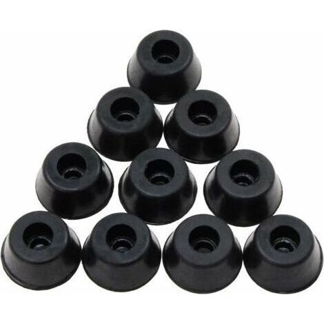 Alovez - Cabinet Rond Noir Cas en Caoutchouc Table Chaise Jambe Pied Pied Pieds Protecteur Anti-dérapant Circulaire tampons de Pare-Chocs 17 x22 x 10mm 50 PCS (17 x22 x 10mm)