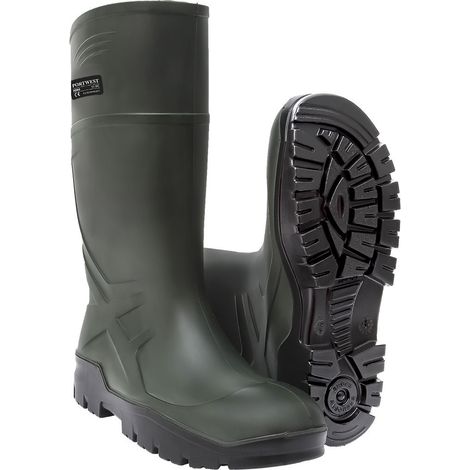 Pu Wellington-Stiefel ohne Sicherheitsmerkmale O4 Ci Fo Farbe: Grün Größe 43 - Portwest