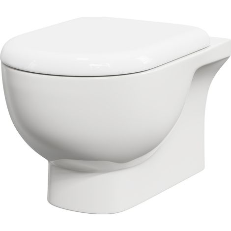 Monza Rimless Wall Hung Toilet Pan with Soft Close Toilet Seat (1/5)