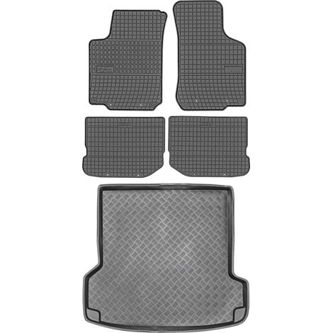 Juego de alfombrillas de goma para Skoda Octavia I Kombi de 1997 a 2004 + alfombrilla para el maletero. (1/5)