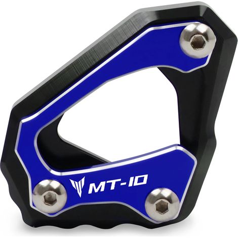 (Bleu) Béquille latérale CNC pour moto, extension et support compatibles avec Yamaha MT-10, FZ-10 et R1M (2015-2023) maxpower (1/4)