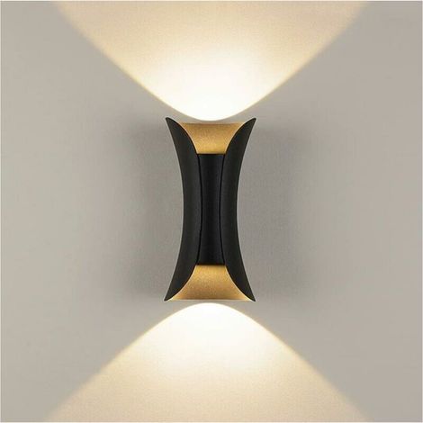 Applique murale LED 10W extérieur intérieur spots applique murale lumière extérieure moderne en aluminium IP65 up down spot lumière blanche chaude applique murale extérieure noir pour salon chambre