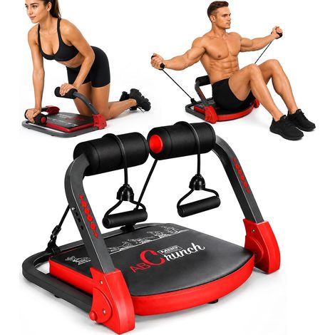 Abdominal Training 21 in 1 Adjustable 3 Speed Home Foldable Abdominal Trainer with Two Resistance Ropes Load up to 100kg Suitable for Home Gym Office (1/5)