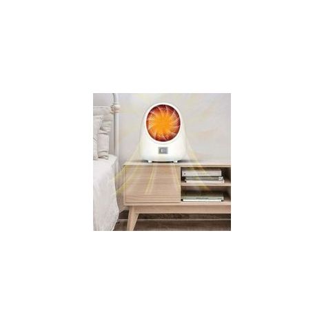 Chauffage D'appoint Economique Silencieux, Radiateur Electrique Soufflant Mobile, Chauffage Soufflant 400w, Surchauffe & Basculement Protecteur, Chauffage Soufflant Salle de Bain,Blanc