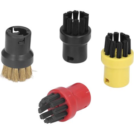Un juego de 4 cabezales de cepillo para limpieza a vapor, accesorios para limpieza a vapor y un juego de cabezales de cepillo redondos. (1/5)