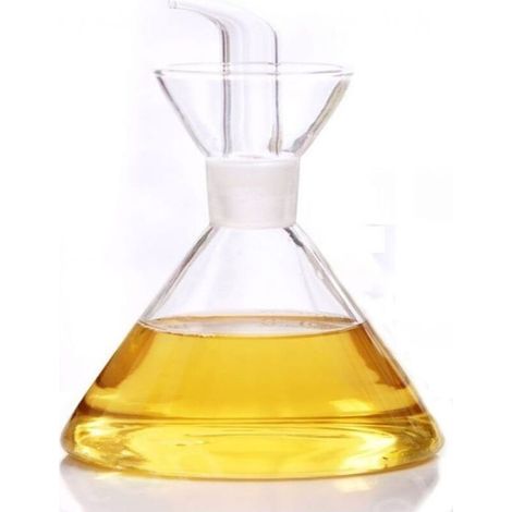 Distributeur d'huile d'olive en verre avec buse de bouteille goutte à goutte - Bouteilles distributrices d'huile pour la cuisine - Distributeur d'huile d'olive en verre (1/5)