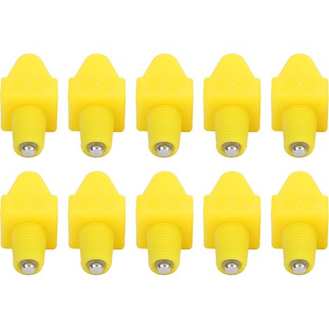 Abreuvoir automatique en plastique jaune, 10 pièces, tétines d'eau pour poulet, volaille (1/5)
