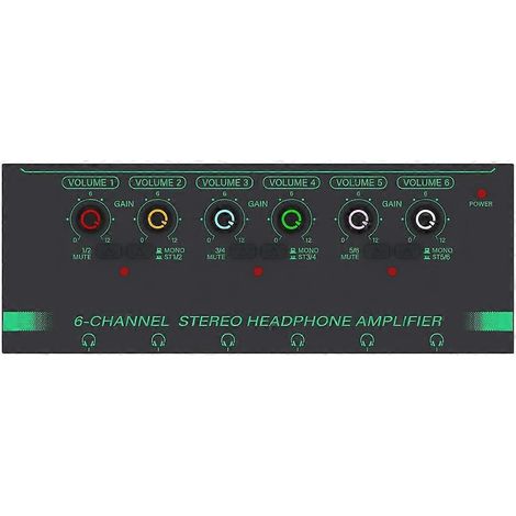 Amplificateur Audio 6 Canaux en Métal pour Enregistrement Musical et Studio (1/4)