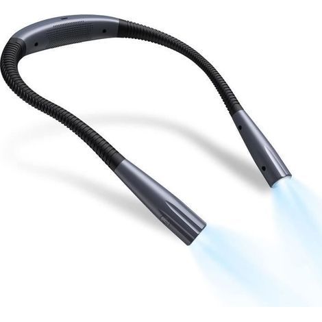 LED-Nackenleselampe, 3 Farben, 6 Helligkeitsstufen, klappbarer Arm, wiederaufladbar, robust, ideal für... (1/4)