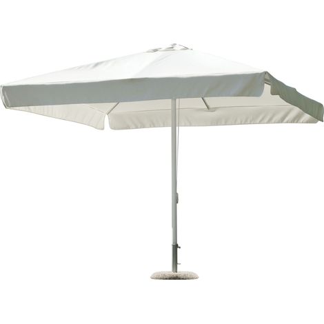 Ombrellone 3x3 Metri Palo Centrale in Alluminio Bianco Giardino, Bar, Ristoranti (1/2)