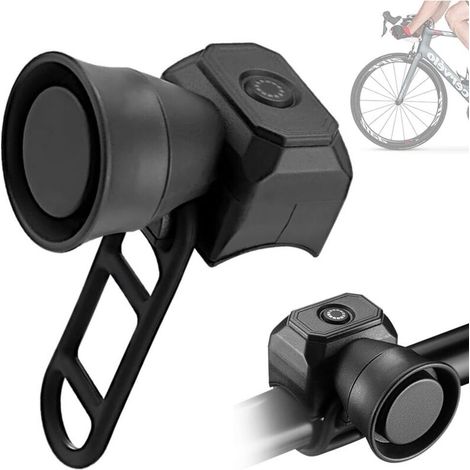 Electric Bicycle Bell, 130dB Electronic Bicycle Bell, Waterproof IPX4 Portable USB Charging Bike Horn 5 Modes Ring for Adults Children Mountain Bike Road BMX Scooter Black (1/5)