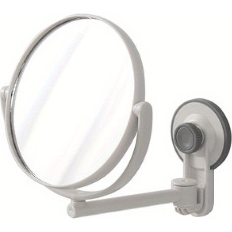 Miroir cosmétique sans perforation, salle de bain, à suspendre au mur, hôtel, miroir double face, toilettes, miroir de maquillage en plastique, pivotant (1/5)