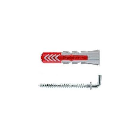 DUOPOWER Universal-Dübel 5x25mm + gerader Haken - 8 Stück.