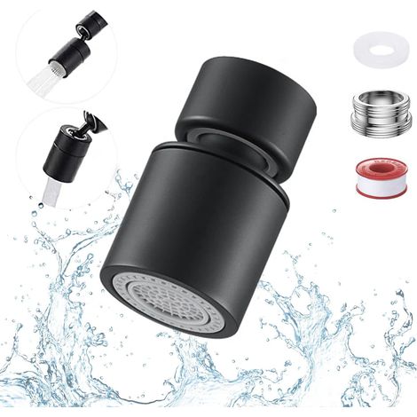 Wasserhahn-Luftsprudler – Universeller Küchenarmatur-Auslauf, 360 Grad drehbarer Luftsprudlerfilter, Wassersparfilter für Küchenarmaturen, 2 einstellbare Modi für Küche und Bad (FM22) (1/5)