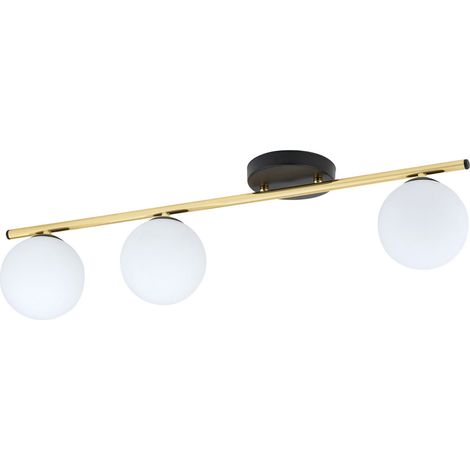 Plafonnier Emibig Monza 3xE14 laiton/blanc variable (1/5)