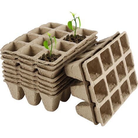 Seed growing tray, biodegradable paper pot, plant and herb seed starting cup kit, 10 pieces (1/5)