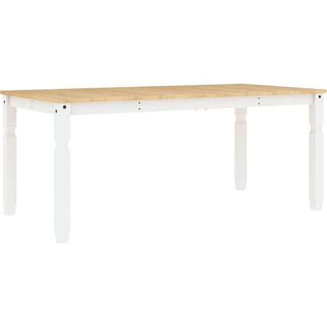 Table de salle à manger design moderne 180 x 90 x 75 cm bois massif de pin DEC036856