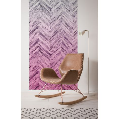Papier peint panoramique romantique,classique,modern,vintage & retro Herringbone Rose Panel (1/4)