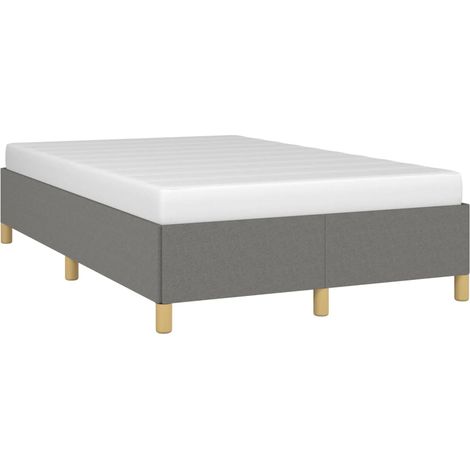 Estructura de cama sin colchón tela gris oscuro 120x200 cm vidaXL (1/5)