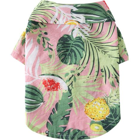 Chemise Hawaïenne Pour Chien - Coton Et Polyester - Motif Tournesol - Boutons Pression - Petit Et Moyen Chien - 1 Pièce (1/5)