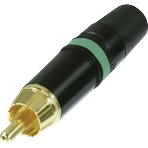 Cinch/RCA mâle, droit Rean AV NYS373-5 Nombre de pôles: 2 noir, vert 1 pc(s) (1/5)