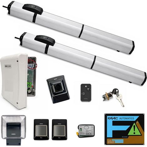 Automatización hidráulica de puerta batiente FAAC KIT S450H SB 24V para hoja de 3mt - VERSIONE ANTA: 2 ANTE