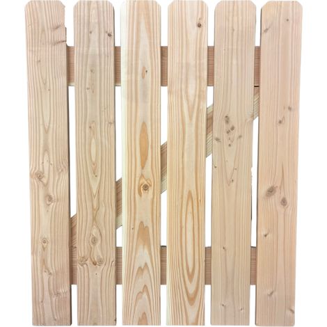 Levigne – Portillon bois Douglas 120x100 cm – Lames droites 150x24 mm – Kit complet avec vis inox – Rigidité supérieure pour usage intensif