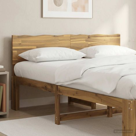 vidaXL Cabecero con borde natural ROSTOCK Blanco 150 cm (1/5)