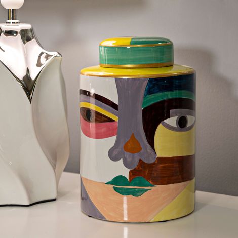 Vase Basa Dmora, en Céramique Multicolore